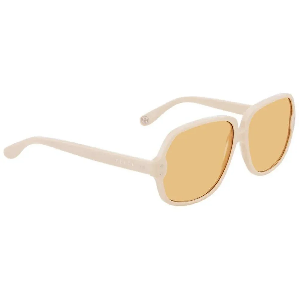 NEW Gucci Yellow and Beige Square Men's Sunglasses